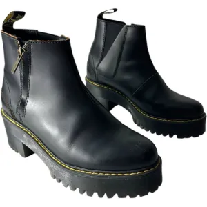 Dr. Martens Rometty  II Vintage Black Smooth Leather Chelsea Boots Size 9
