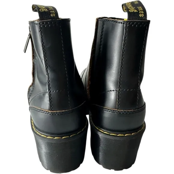Dr. Martens Rometty  II Vintage Black Smooth Leather Chelsea Boots Size 9