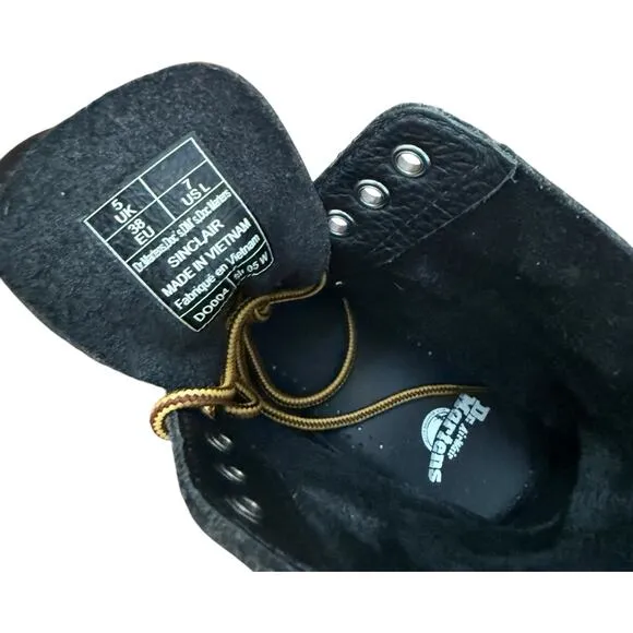 Dr. Martens Sinclair Milled Nappa Leather Platform Boots In Black Women’s Size 7