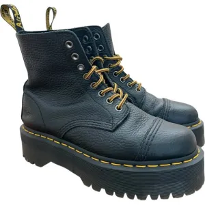 Dr. Martens Sinclair Milled Nappa Leather Platform Boots In Black Women’s Size 7