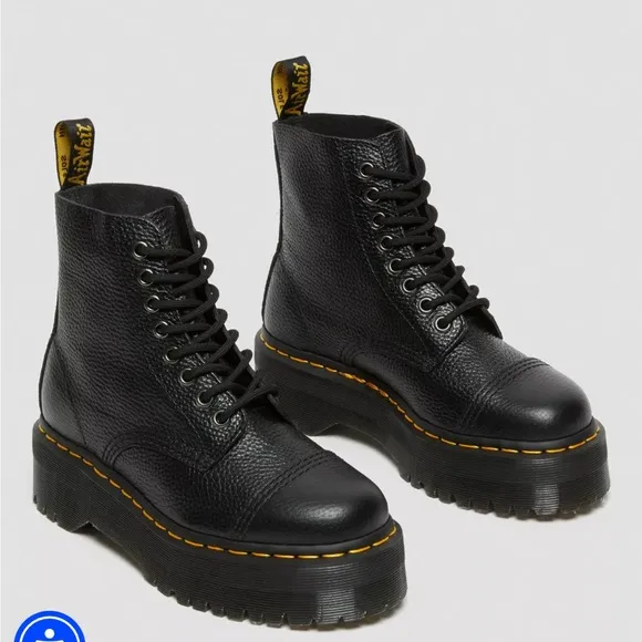 Dr. Martens Sinclair Milled Nappa Leather Platform Boots— Women’s Size 7