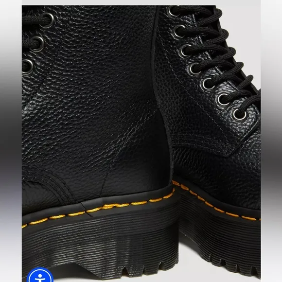 Dr. Martens Sinclair Milled Nappa Leather Platform Boots— Women’s Size 7