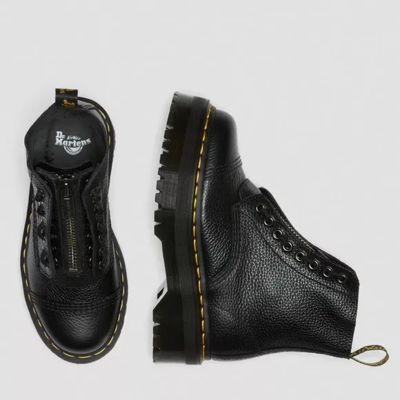 Dr. Martens Sinclair Milled Nappa Leather Platform Boots— Women’s Size 7