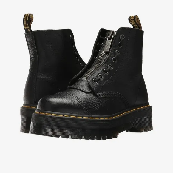 dr martens sinclair platform boots milled napa leather