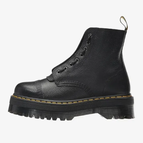 dr martens sinclair platform boots milled napa leather