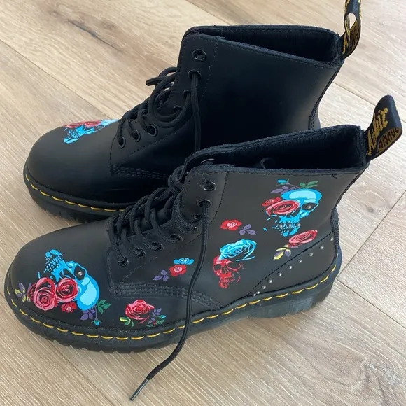 Dr. Marten’s Skull Rivet Platform Boots