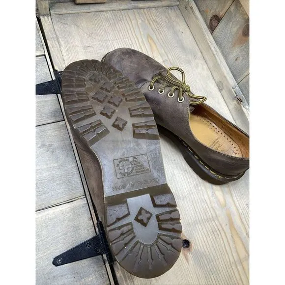 Dr Martens UK Size 10 EU45 Brown Made in England NP171280 NP12D Shoes