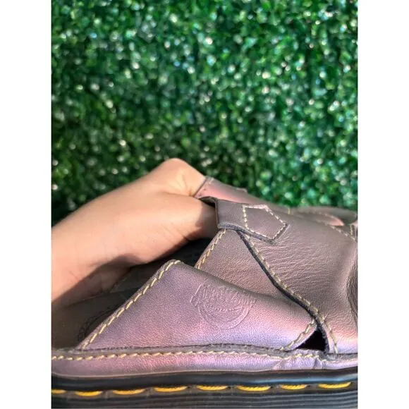 Dr. Martens Vintage Metallic Purple Chunky Platform Sandals Sz 6