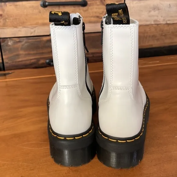 DR. Martens White Jadon Platform Boots Size 10