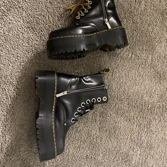 Dr. Martens Women's Jadon Max Black Platform Boots