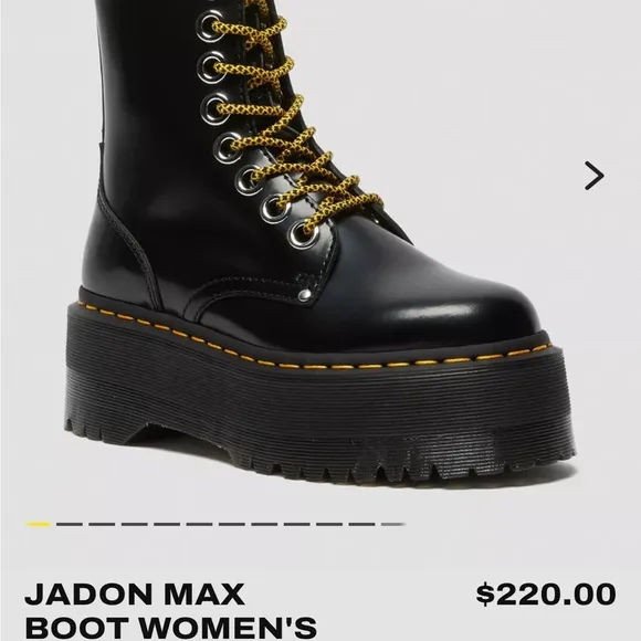 Dr. Martens Women's Jadon Max Black Platform Boots