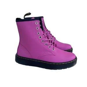 Dr. Martens Women’s Zavala Pink Smooth Leather Combat Boots