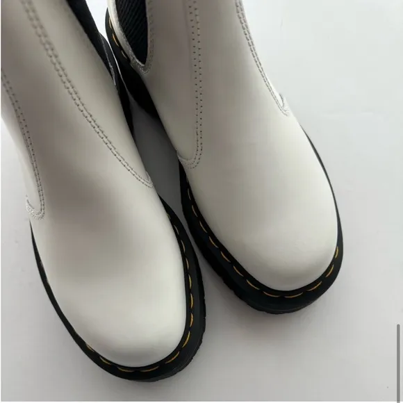 DR. MARTENS x Free People 2976 Quad Leather Platform Chelsea Boot white bootie