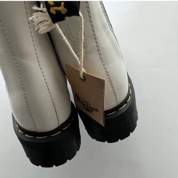 DR. MARTENS x Free People 2976 Quad Leather Platform Chelsea Boot white bootie