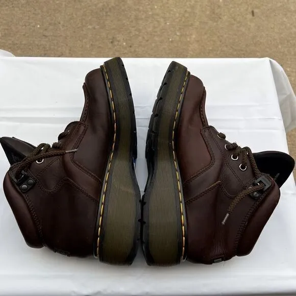 Dr Martens England Brown Leather 8595 Air Walk Platform Ankle Boots Sz WO 8 US