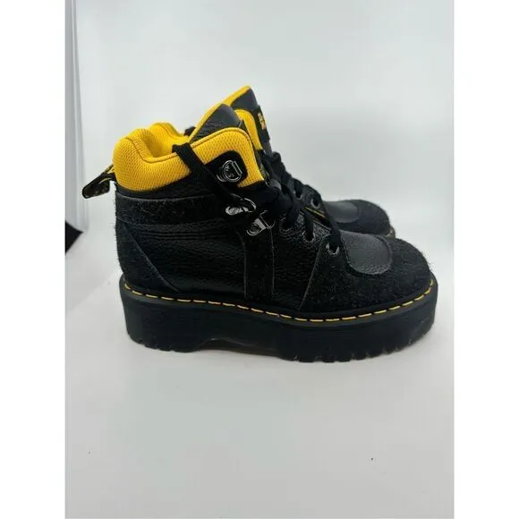 Dr Martens Zuma Hiker Boots Black Leather Suede Platform Boots size 7 Women’s