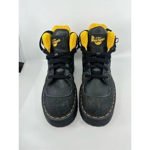 Dr Martens Zuma Hiker Boots Black Leather Suede Platform Boots size 7 Women’s