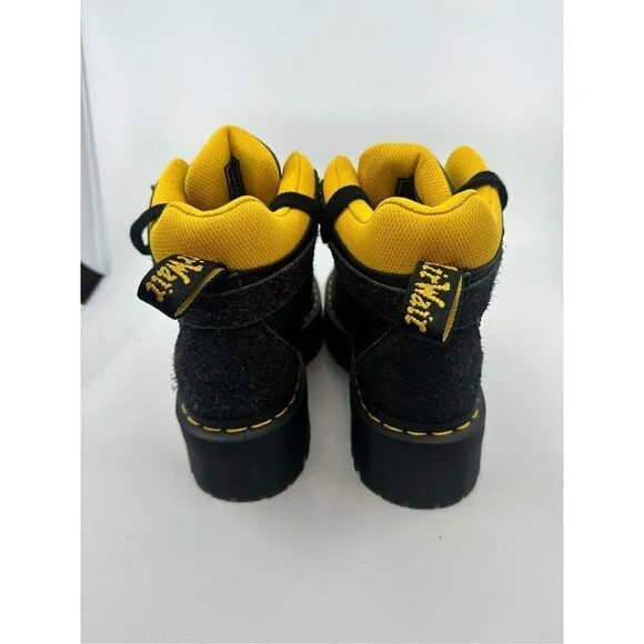 Dr Martens Zuma Hiker Boots Black Leather Suede Platform Boots size 7 Women’s