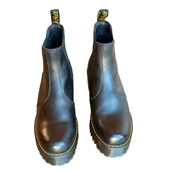 Dr. Martins Black Rometty Lug Sole Platform Chelsea Boots size 9