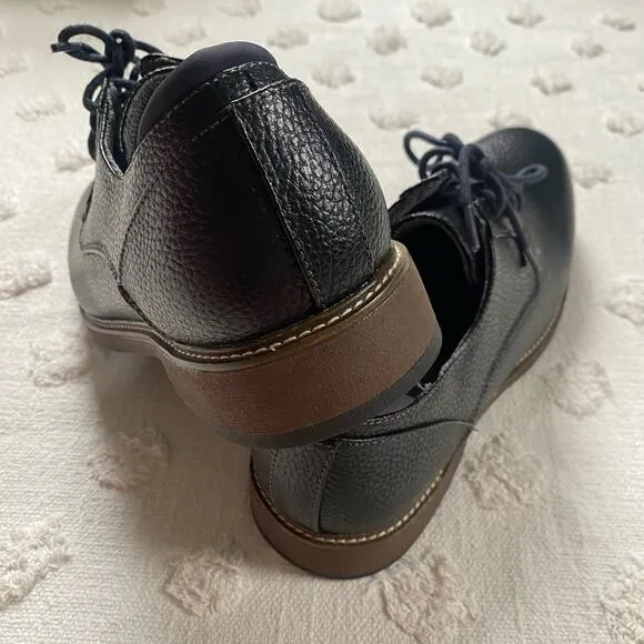 Dr. Scholls Men’s Cash Oxford Dress Shoes Black Size 12 Genuine Leather