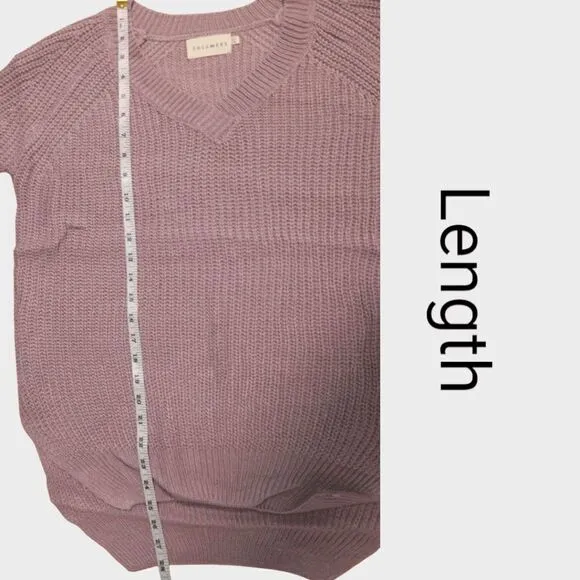 Dreamers Boutique V-Neck High Low Long Sleeve Purple Sweater Size S/M