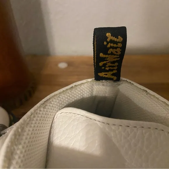 Dr.Marten’s white leather girl platform boots