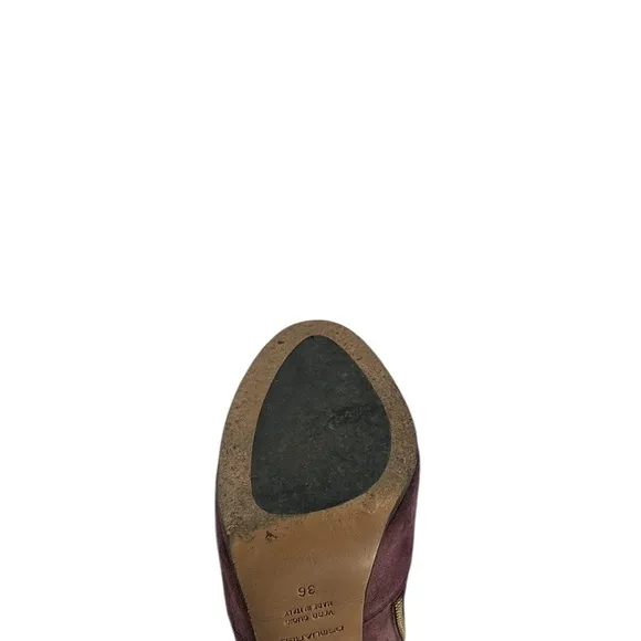 Dsquared2 Ankle boots purple Seude wood like heeled platform luxury y2k sz 5