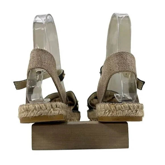 Dune London Joka Black Leather Studded Flat Espadrille ￼Sandals Women’s Size 6 (