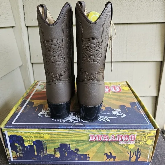 Durango Head West BT904 Kids Western Cowboy Boots Size: 12.5D