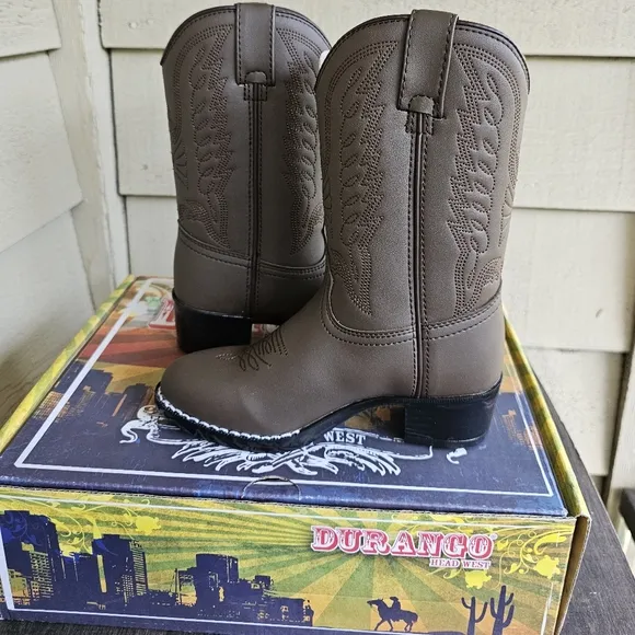 Durango Head West BT904 Kids Western Cowboy Boots Size: 12.5D