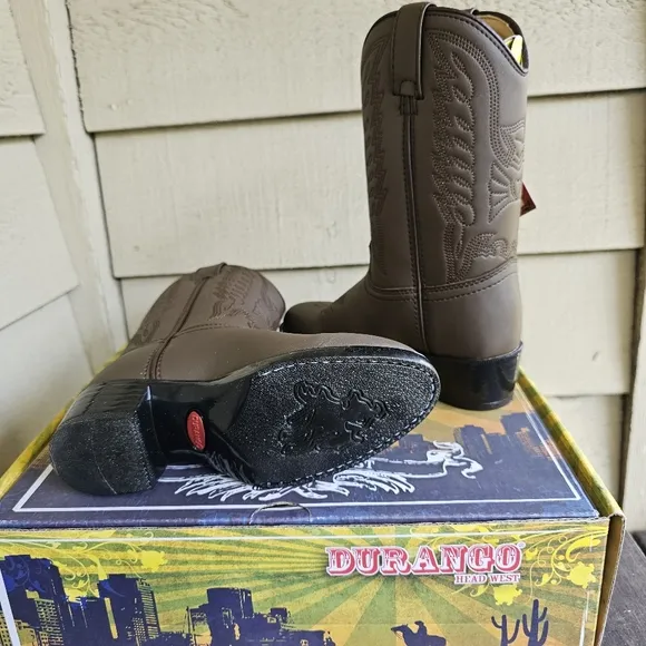 Durango Head West BT904 Kids Western Cowboy Boots Size: 12.5D