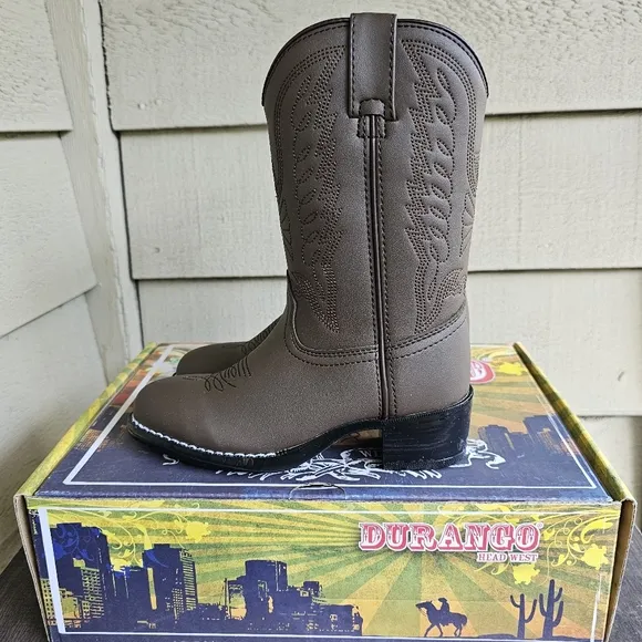 Durango Head West BT904 Kids Western Cowboy Boots Size: 12.5D