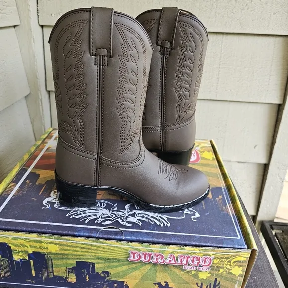 Durango Head West BT904 Kids Western Cowboy Boots Size: 12.5D