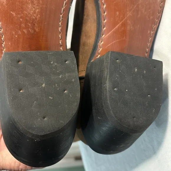 Durango Women's Western 11&quot; Leather Boots Tan 2&quot; Block Heel  RD4112 EU 41 US 9 M