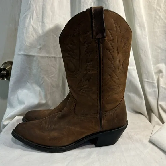 Durango Women's Western 11&quot; Leather Boots Tan 2&quot; Block Heel  RD4112 EU 41 US 9 M