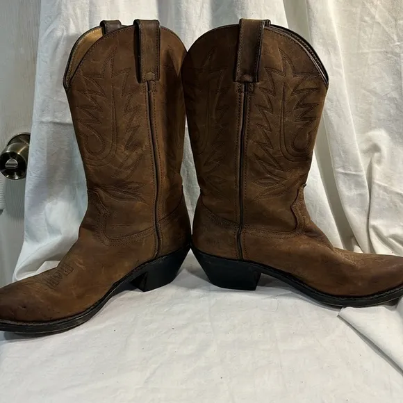 Durango Women's Western 11&quot; Leather Boots Tan 2&quot; Block Heel  RD4112 EU 41 US 9 M