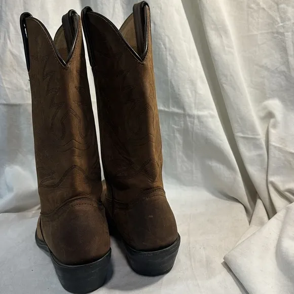 Durango Women's Western 11&quot; Leather Boots Tan 2&quot; Block Heel  RD4112 EU 41 US 9 M