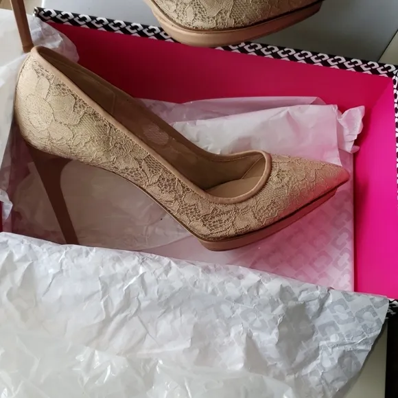 DVF New Designer Heels ITALY Shoes Lace Leather Platform Stiletto Dress Pump🎉HP
