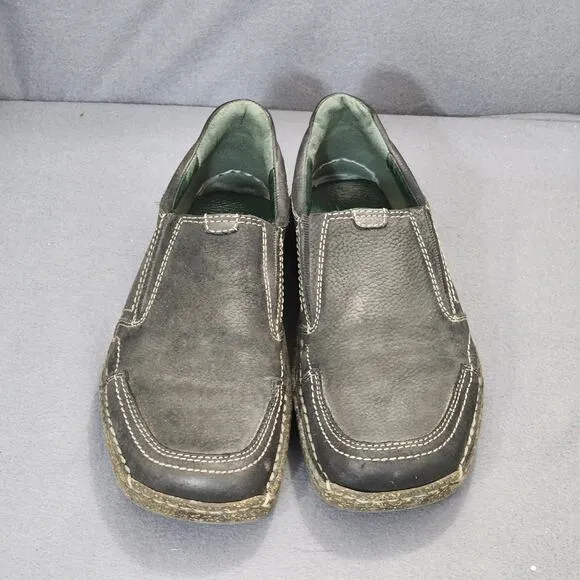Earth Mens Black Leather Shoes Brady 9.5 B Slip On Casual Walking Hiking