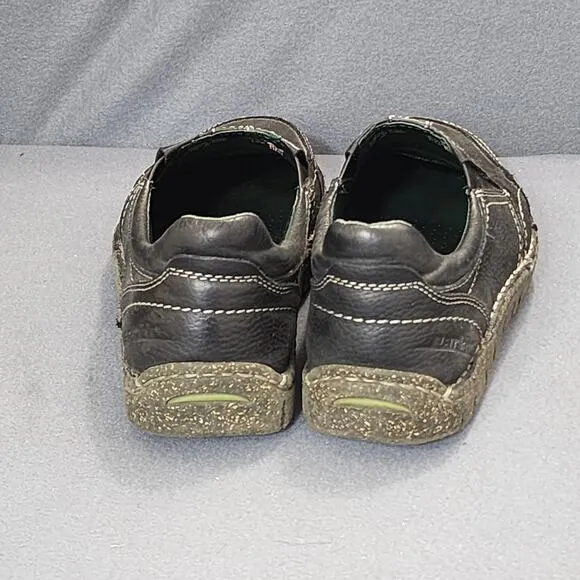 Earth Mens Black Leather Shoes Brady 9.5 B Slip On Casual Walking Hiking