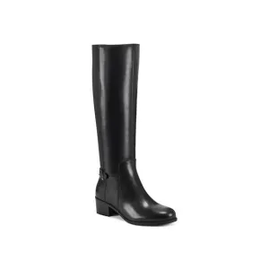 EASY SPIRIT Womens Black Mixed Media Chaza Toe Block Heel Boots Shoes 8.5 W