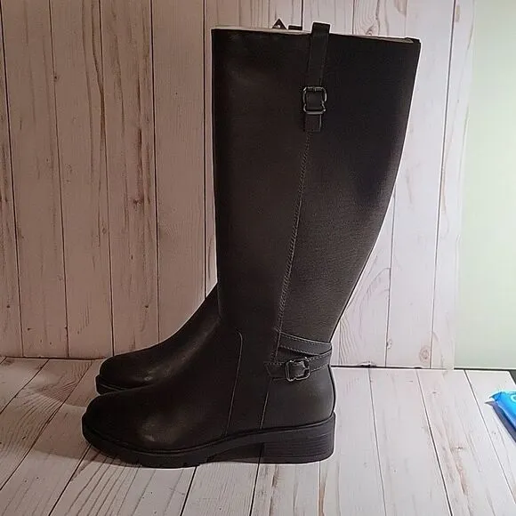 EASY SPIRIT Bianca Tall Boots Brown 9 W Wide