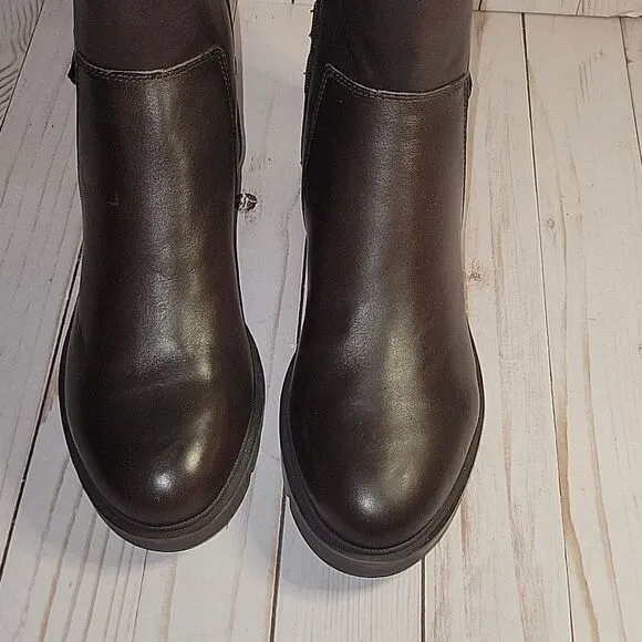 EASY SPIRIT Bianca Tall Boots Brown 9 W Wide