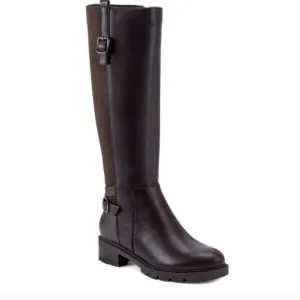EASY SPIRIT Bianca Tall Boots Brown 9 W Wide