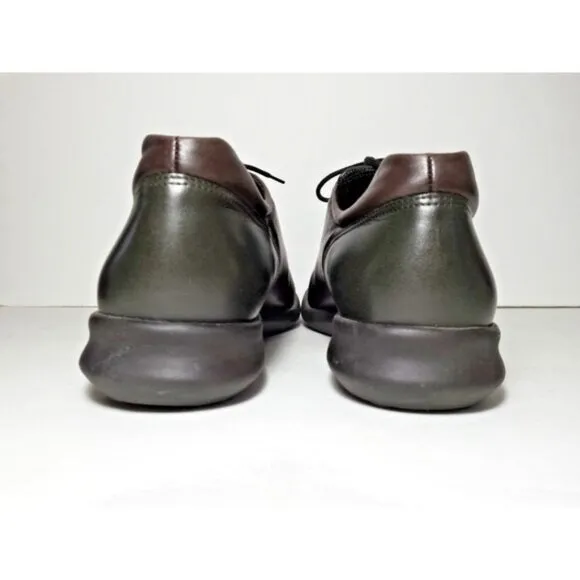Ecco 2-tone leather lace up dress shoes brown size 7.5 style number 351