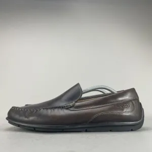 Ecco Classic Moc Men EU45 US 11 Brown Leather Slip On Driving Loafer Shoe Casual