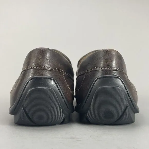 Ecco Classic Moc Men EU45 US 11 Brown Leather Slip On Driving Loafer Shoe Casual
