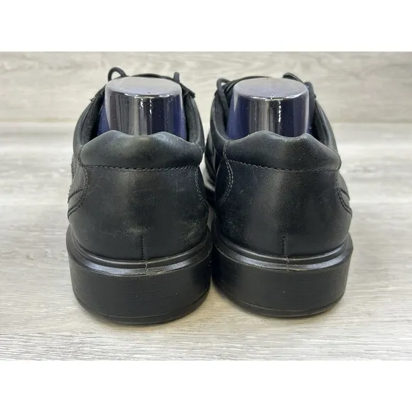 Ecco Helsinki Mens Cap Toe Tie Oxford Dress Shoes Black Leather Shoes  Size 11.5