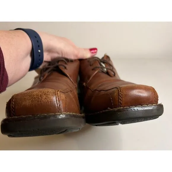 ECCO Men's Bicycle Toe Loafer Oxford Shoes Leather Brown 45 EU / 11-11.5 US