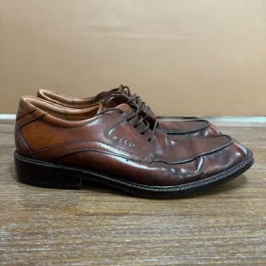 ECCO Men’s Dress Shoes Lace Up Oxford Brown Leather Men's Brown Leather Dress Sz